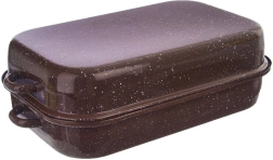 Εμαγιέ ταψί ψησίματος με καπάκι Brown 14 l, 46 × 27,5 cm