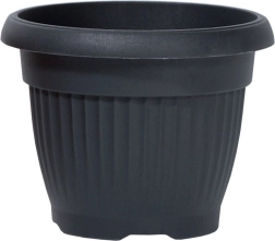 Γλάστρα Terra στρογγυλή ανθρακί 64 cm