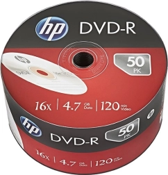 HP DVD‑R 16× 4,7 GB, συσκευασία 50 τεμ.