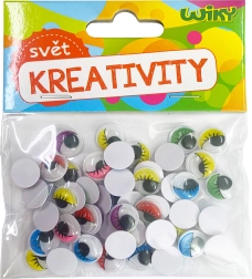 Κινούμενα μάτια πολύχρωμα 12 mm