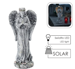 Ηλιακό αγγελικό διακοσμητικό με LED, 34,5 cm
