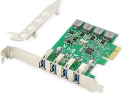 Κάρτα PCIe με 4× θύρες USB 3.0 (Low Profile) – chipset VL805