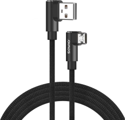 Αμφίπλευρο καλώδιο USB A – micro USB 2 m με γωνία 90° SAVIO
