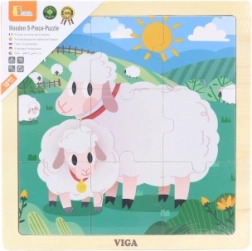 VIGA ξύλινο παζλ με προβατάκια – 9 κομμάτια