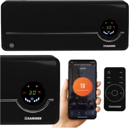 KAMINER Airo επιτοίχια θερμοκουρτίνα με Wi‑Fi και τηλεχειριστήριο