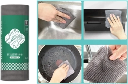 Κουζινικά χαρτάκια και σφουγγαράκια σε ρολό 20 × 9 cm, γκρι, 25 τεμ.