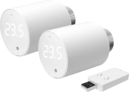 Shelly BLU TRV θερμοστατική κεφαλή με Wi‑Fi και Bluetooth – σετ 2 τεμ. με μονάδα ελέγχου