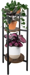 Ruhhy βάση για λουλούδια 80 cm, μεταλλική loft 3 επιπέδων