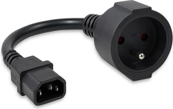 Προσαρμογέας IEC 320 C14 σε γαλλική πρίζα, 0,15 m