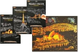 ARTLOVER ξυστή εικόνα χρυσή – νυχτερινή θέα στην Όπερα του Σίδνεϊ