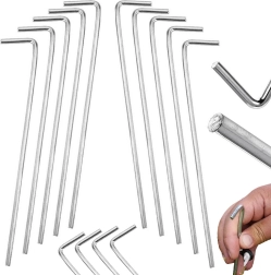 Ατσάλινοι πασαλοβίδες σκηνής L 24 cm – σετ 10 τεμ.