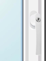 Λαβή παραθύρου με κλείδωμα με κλειδί – λευκή