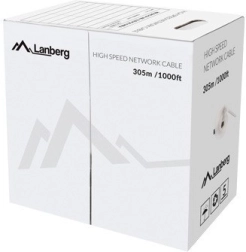 Καλώδιο δικτύου LAN UTP Cat6 CU 305 m, συμπαγής αγωγός, γκρι