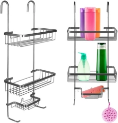 Κρεμαστό ράφι ντους ασημί