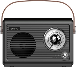 Φορητό ρετρό ραδιόφωνο με Bluetooth, FM και USB‑C Savio RS‑101