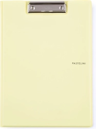 Διπλός φάκελος A4 Pastelini κίτρινος πλαστικός πίνακας-υπόθεμα