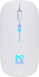 Ασύρματο αθόρυβο ποντίκι DEFENDER touch, bluetooth + 2,4 ghz, rgb, λευκό