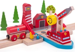 Ξύλινο σετ διασωστών Bigjigs Rail Πυροσβέστες