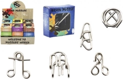 Μεταλλικό παζλ-γρίφος mix σε κουτί 5 × 5 cm