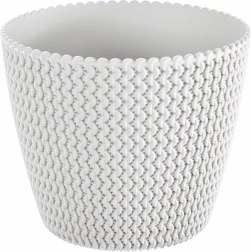Λευκή πλαστική γλάστρα SPLOFY 29,5 cm