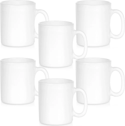 Σετ λευκών γυάλινων κούπες 300 ml, 6 τεμ.