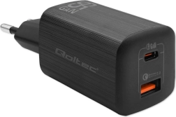 Φορτιστής πρίζας 65W GaN ULTRA με USB‑C PD και USB, μαύρος