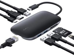 Aukey USB‑C hub 8σε1 με HDMI 4K, Gigabit Ethernet και Power Delivery 100 W