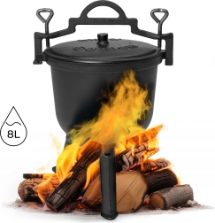 Μαντεμένιο καζάνι 8L σε τρίποδο MultiGarden