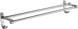 Ασημί μεταλλική κρεμάστρα πετσετών 60 cm