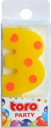Κερί τούρτας αριθμός 3 TORO, με καρφί, 4,5 cm