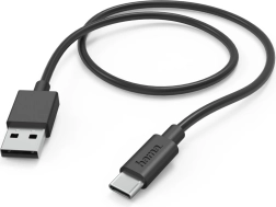 Καλώδιο φόρτισης και δεδομένων Hama USB-A σε USB-C 1 m μαύρο