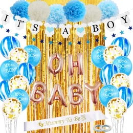 Σετ μπαλονιών και διακοσμήσεων για baby shower – it’s a boy