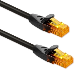 Καλώδιο δικτύου UTP Cat6 15 m με RJ–45, 1 Gb/s, επιχρυσωμένες επαφές, μαύρο