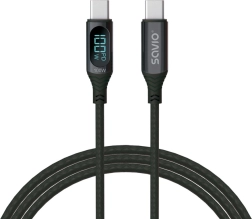 Καλώδιο USB‑C με οθόνη 100 W Savio