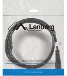 LANBERG καλώδιο επέκτασης τροφοδοσίας IEC C13–C14, 1,8 m, μαύρο
