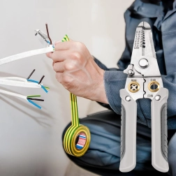 Πολυλειτουργικές πένσες για απογύμνωση και πρεσάρισμα καλωδίων 0,8–3,2 mm 7 σε 1
