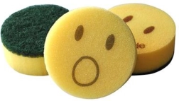 Στρογγυλά σφουγγαράκια πιάτων Smiley, 6 τεμ.