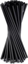 Μαύρα καλαμάκια για ποτά 22 cm, 50 τεμ.