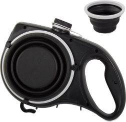 Λουρί για σκύλους με ενσωματωμένο πτυσσόμενο μπολ