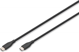 Σιλικονούχο καλώδιο USB-C - USB-C, USB 2.0, 60W, 0,5m, μαύρο