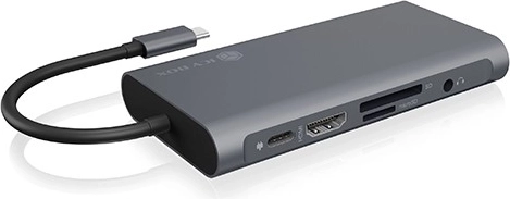 Icy Box βάση σύνδεσης USB‑C με HDMI και VGA, gigabit LAN και Power Delivery