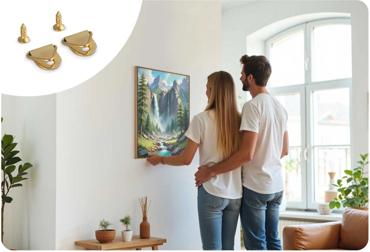 Όλα στη συσκευασία – πινέλα, μπογιές και κρέμασμα