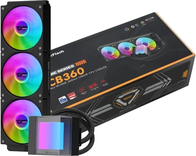 Υδρόψυξη CPU DarkFlash CB360 ARGB 360 mm μαύρη