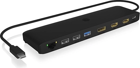 Icy Box σταθμός σύνδεσης USB‑C 12‑σε‑1 με τριπλή έξοδο βίντεο, HDMI, DisplayPort, LAN και USB