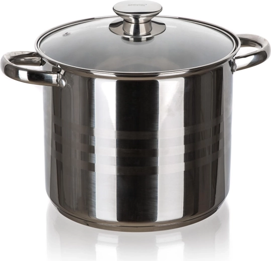 Ανοξείδωτη κατσαρόλα 22 cm με γυάλινο καπάκι 7,2 l LIVING