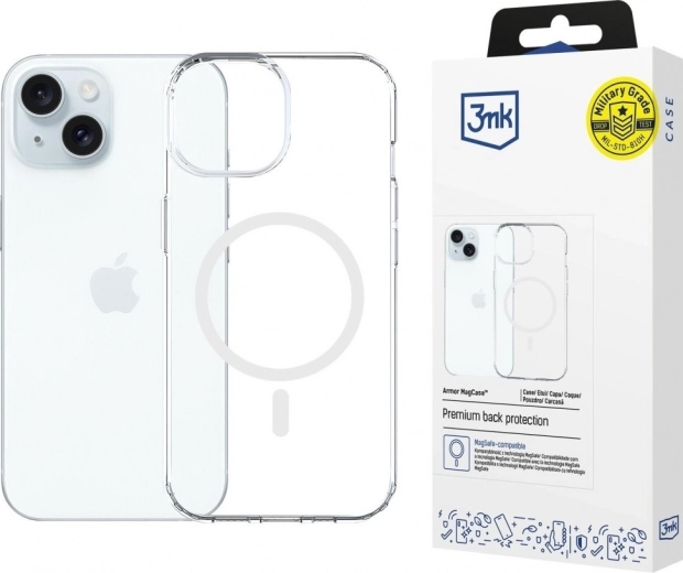 Διαφανής μαγνητική θήκη Armor MagCase για iPhone 15 με MagSafe