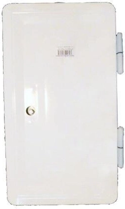 Διπλή θυρίδα καμινάδας λευκή 160 × 320 mm