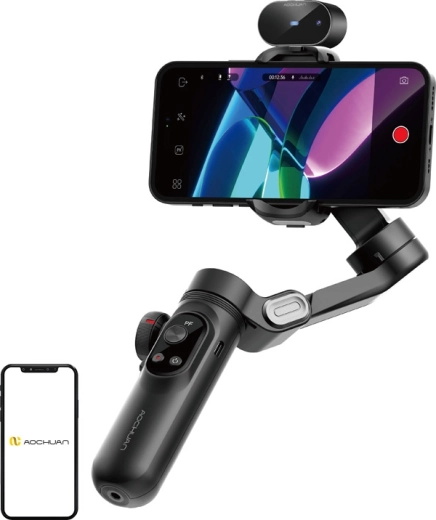 Aochuan Smart X Pro 3-αξονικός σταθεροποιητής για τηλέφωνο με αισθητήρα AI μαύρος