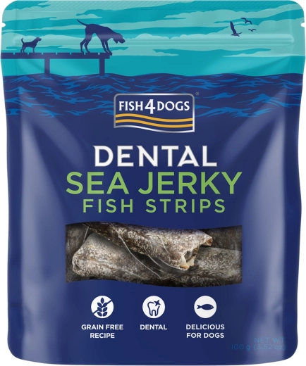 Fish4Dogs Dental Sea jerky ψαρολωρίδες για σκύλους 100 g
