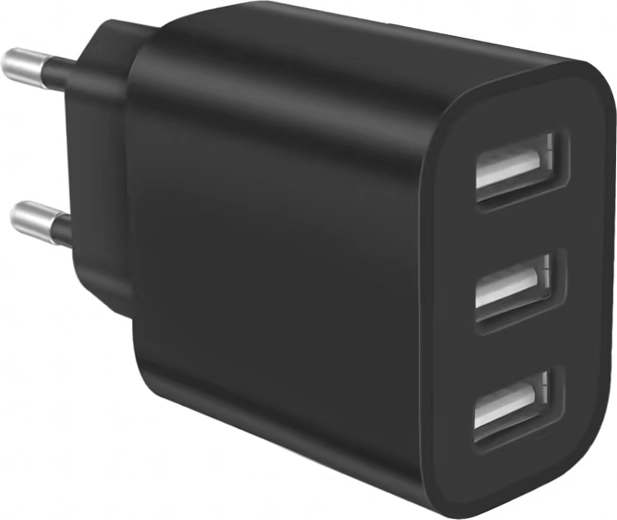 Ισχυρός επιτοίχιος φορτιστής 3× USB 5V 3.4A